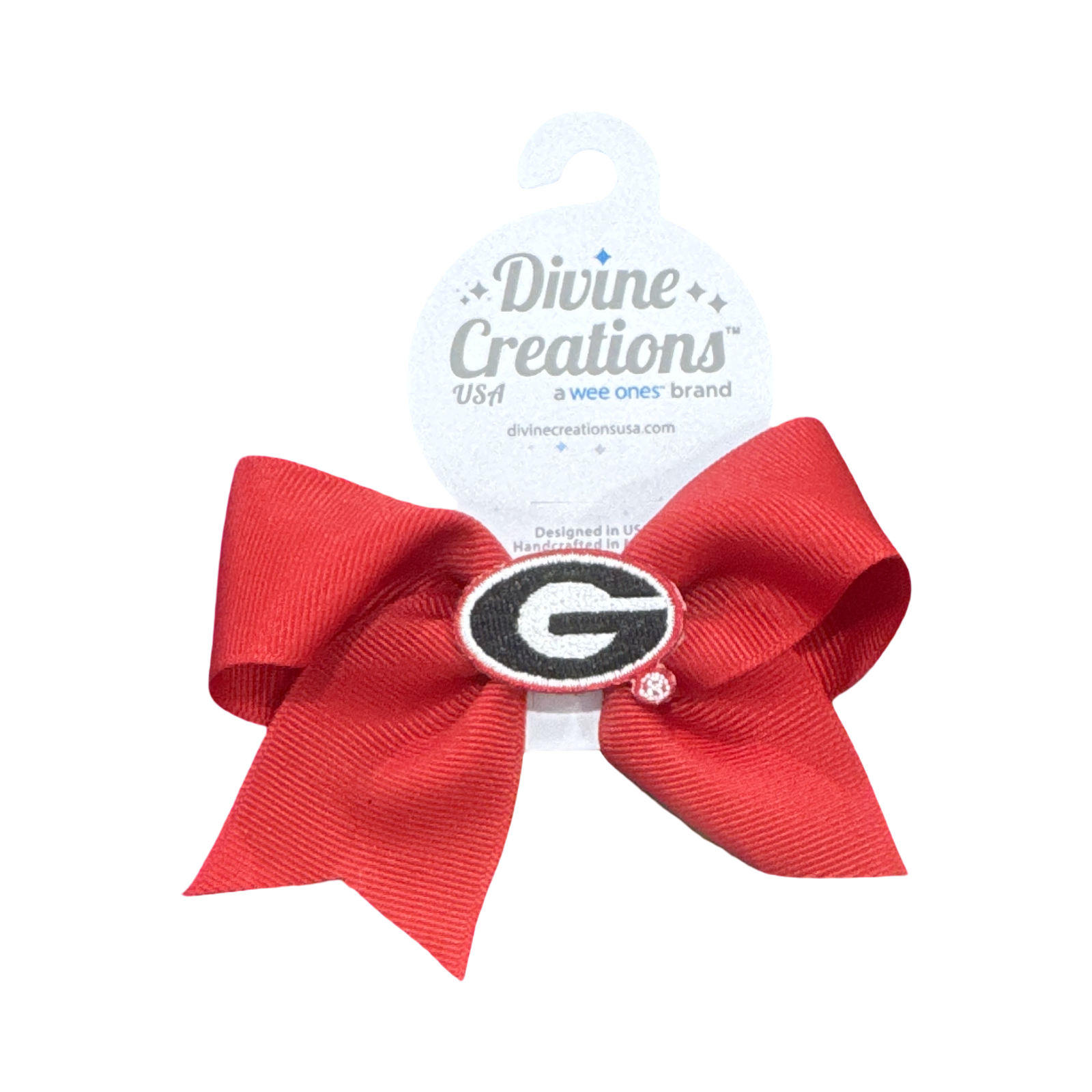 Grosgrain Hair Bow with Collegiate Patch