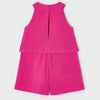 Mayoral Girls Pink Ruffled Crêpe Playsuit