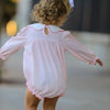 Pink Goose Embroidered Baby Girl Romper Ruffle
Collar