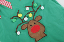Load image into Gallery viewer, Lil Cactus Reindeer Dress with Pompom
