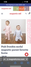 Load image into Gallery viewer, Magnetic Me Pink Doeskin Modal Footie

