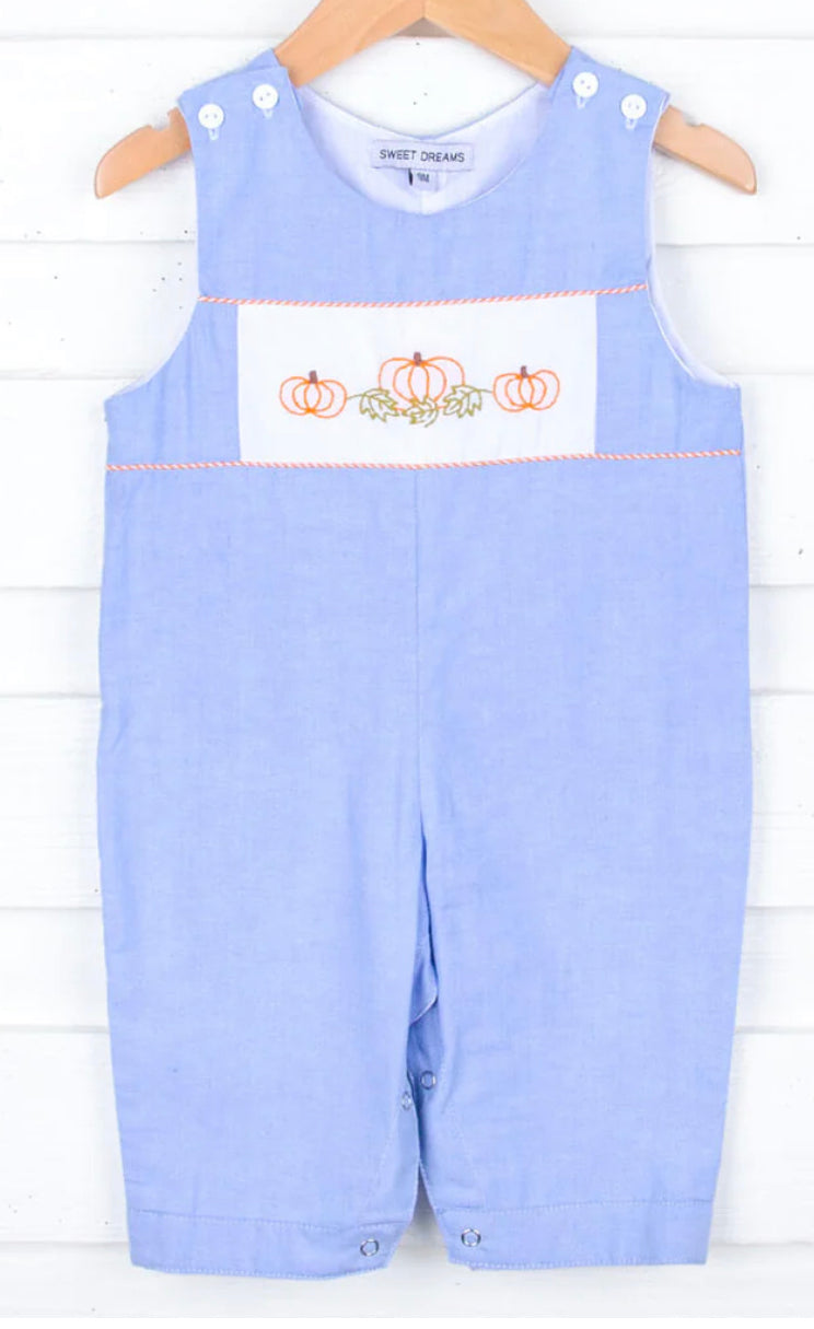 Sweet Dreams Chambray Embroidered Pumpkin Longall