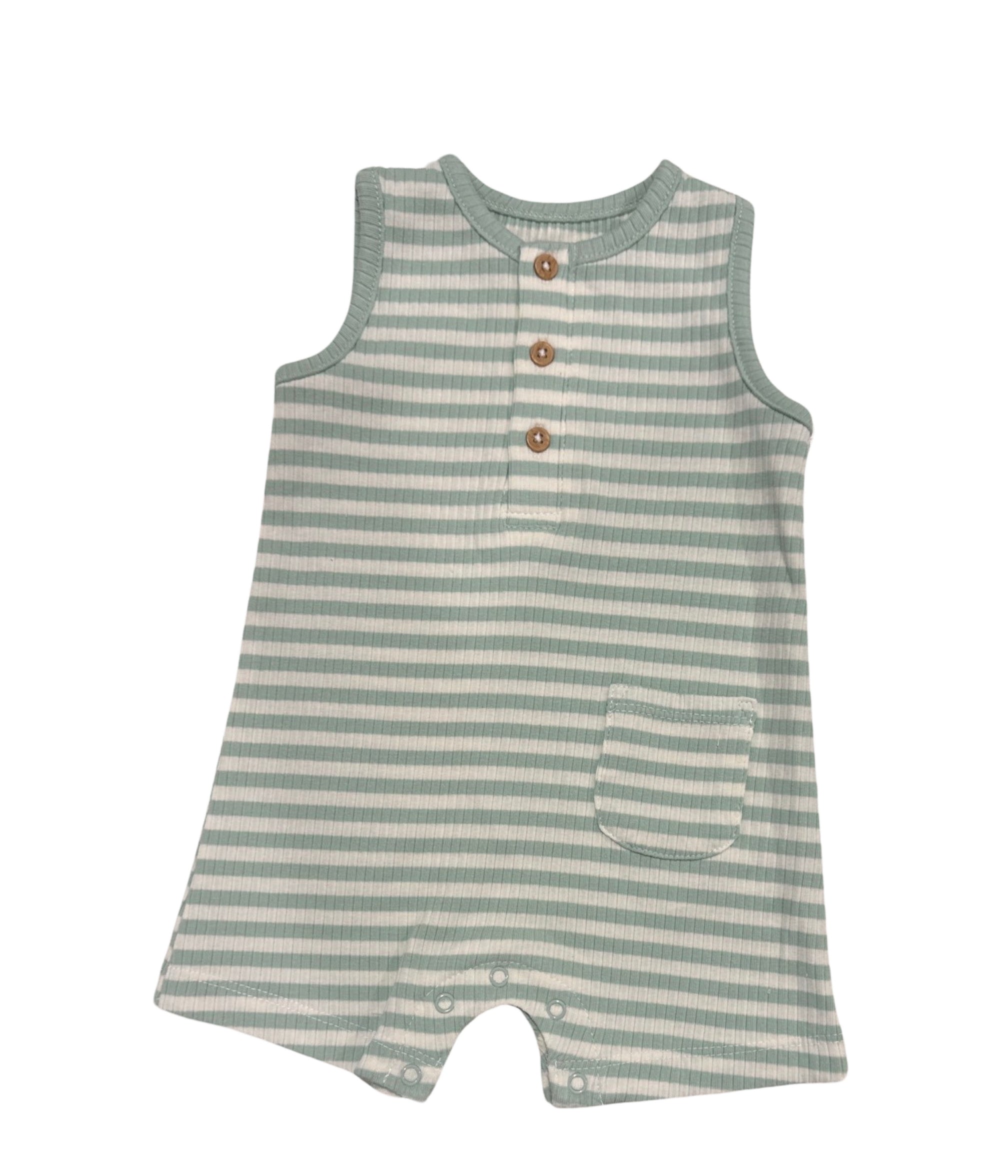 Little Me Baby Boys Ribbed Romper