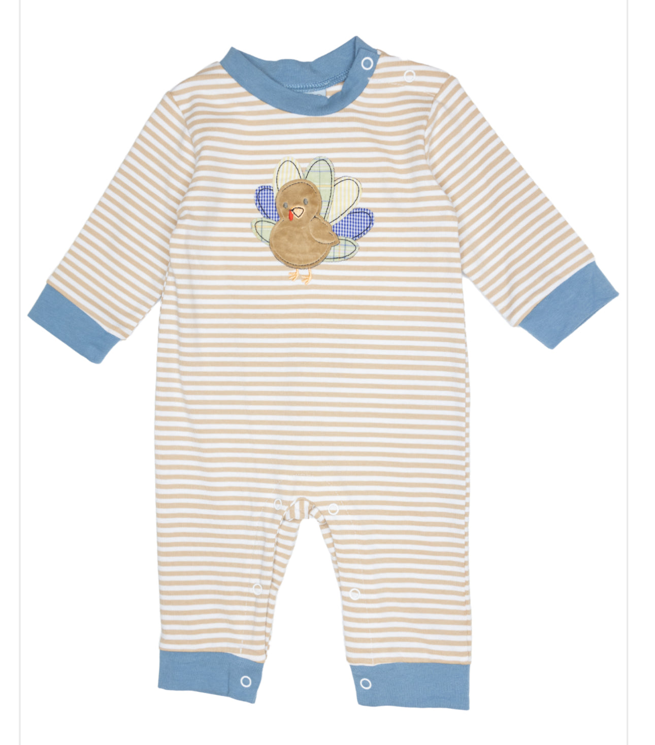 Three Sisters Turkey Appliqué Boys Romper