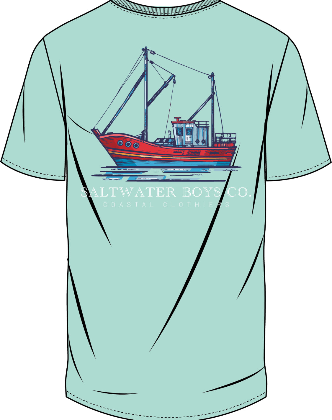 Saltwater Boys Shrimp Boat S/S Pocket Tee