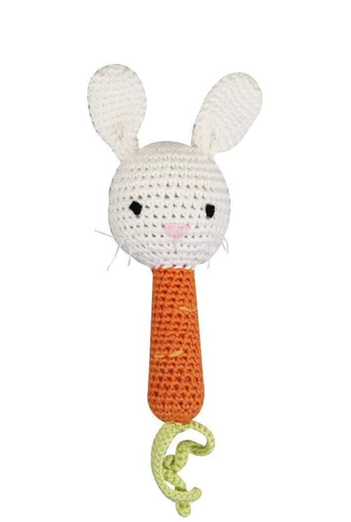 Zubels Bunny Crochet Rattle Stick