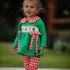 Smocked Grinch Inspired Girls Pant Set