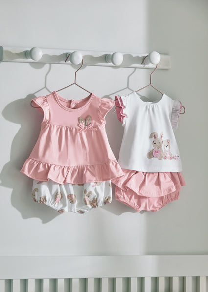 Mayoral 2 piece Girls Short Set- Bunny Ears Appliqué