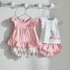 Mayoral 2 piece Girls Short Set- Bunny and Teddy Print