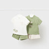 Mayoral Sage Green Car Short Set-2 Piece Set