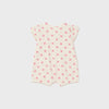 Mayoral Pink Striped Teddy Bear Appliqué Romper