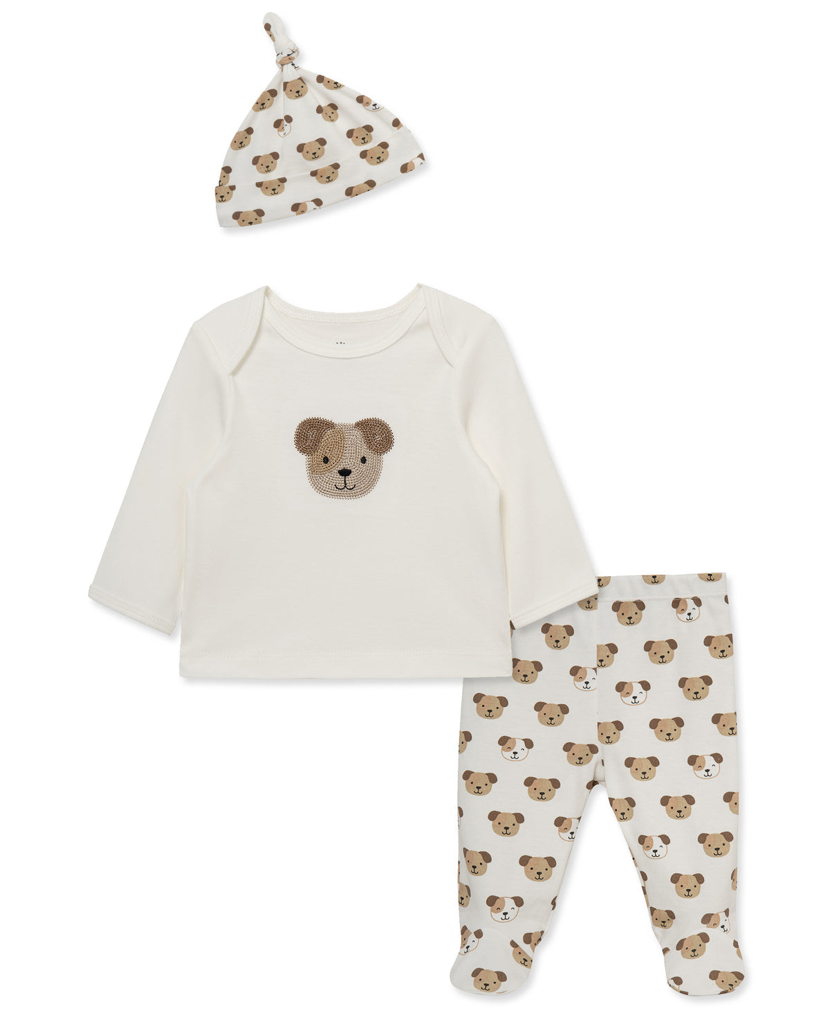 Cute Puppy Footed Pant Set
