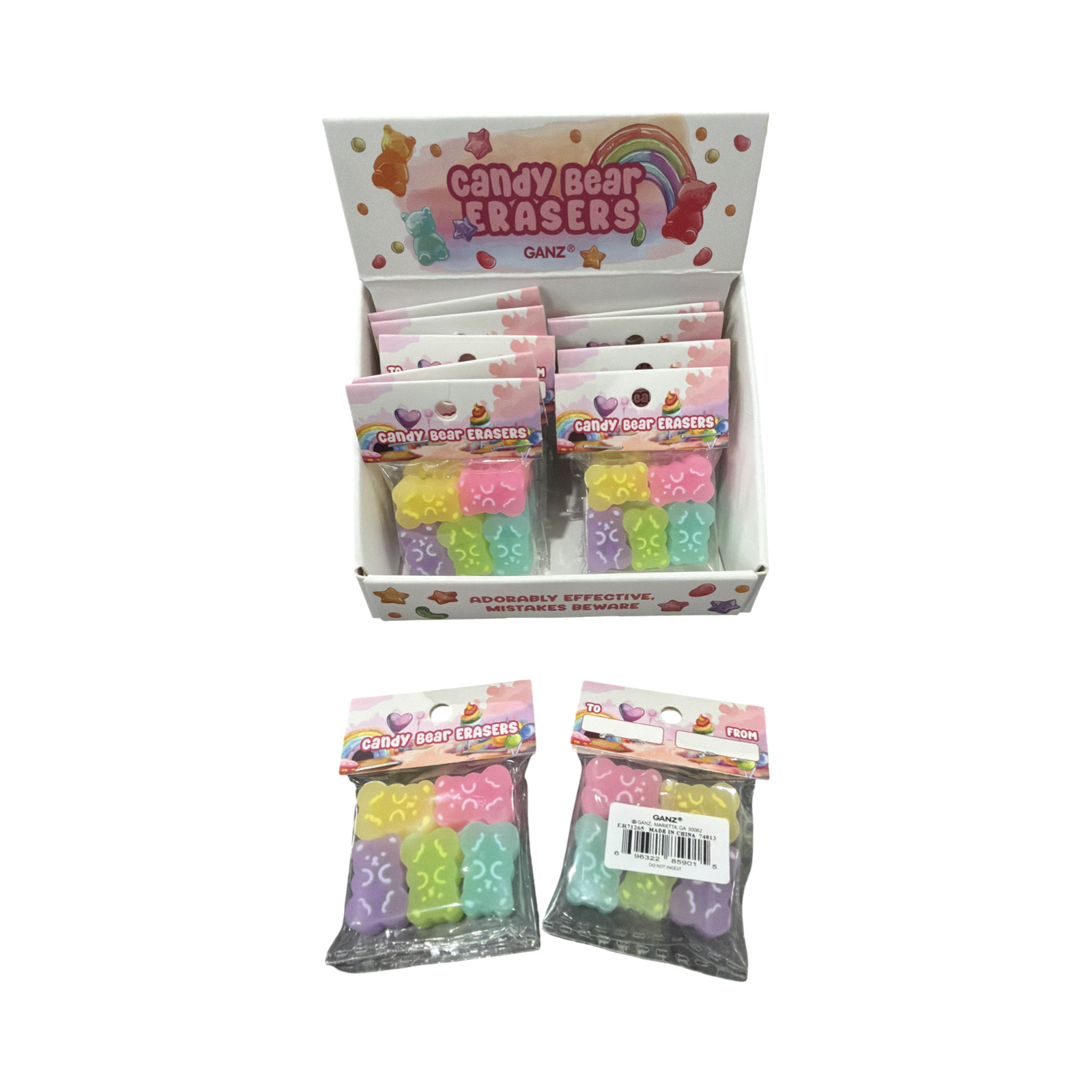 Candy Bear Tiny Erasers