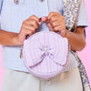 Girls Tweed around Crossbody Bag-Orchid