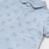 Boy's Polo Palm Print w/ Navy Short Set