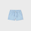 Light Blue Cotton Linen Shorts