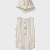 Mayoral Boy's Multi Striped Playsuit with Hat