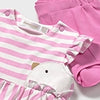 Mayoral Baby Girl Pink Striped Chick Short Set