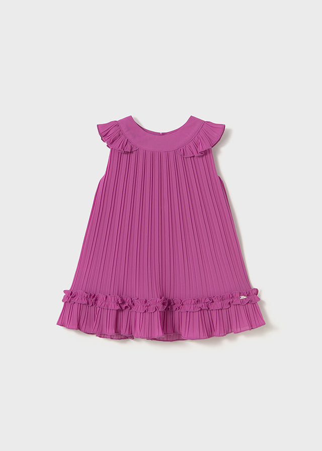 Mayoral Pleated Dress Fushia