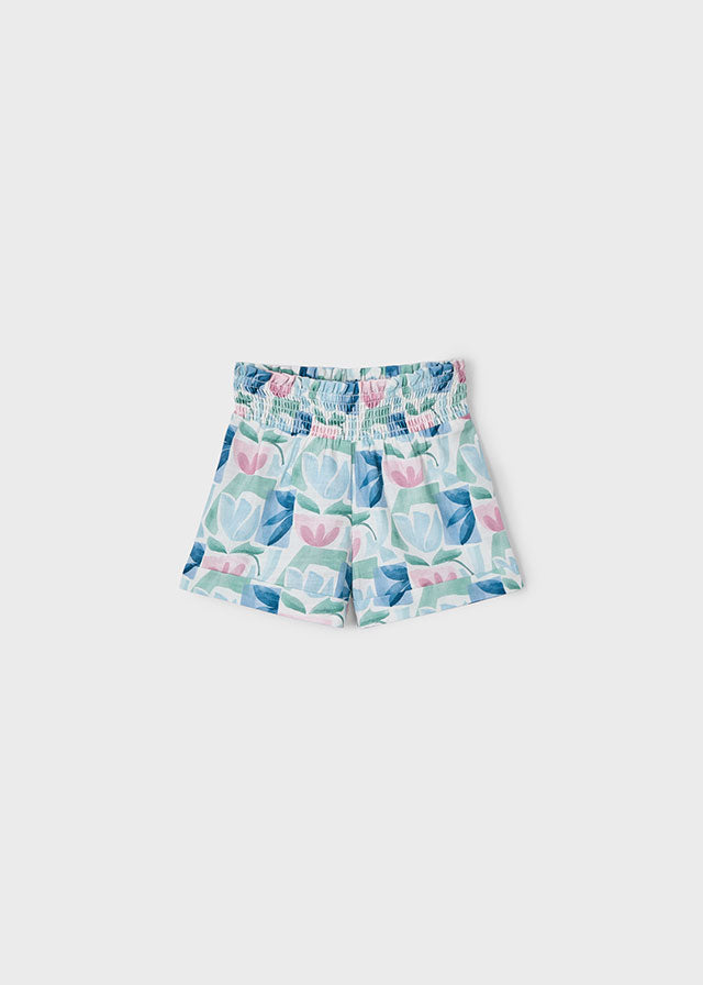 Mayoral Girl's Flloral Print Shorts