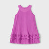 Mayoral Sleeveless Pleated Dress-Fushia