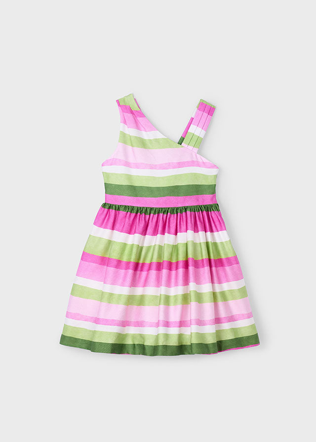 Mayoral  Girl's Asymmetrical Striped Dress