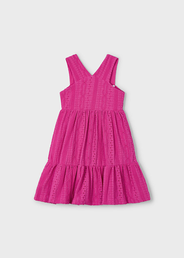 Mayoral Jacquard Dress-Magenta