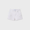 Mayoral Twill Cargo Shorts-White