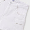 Mayoral Twill Cargo Shorts-White