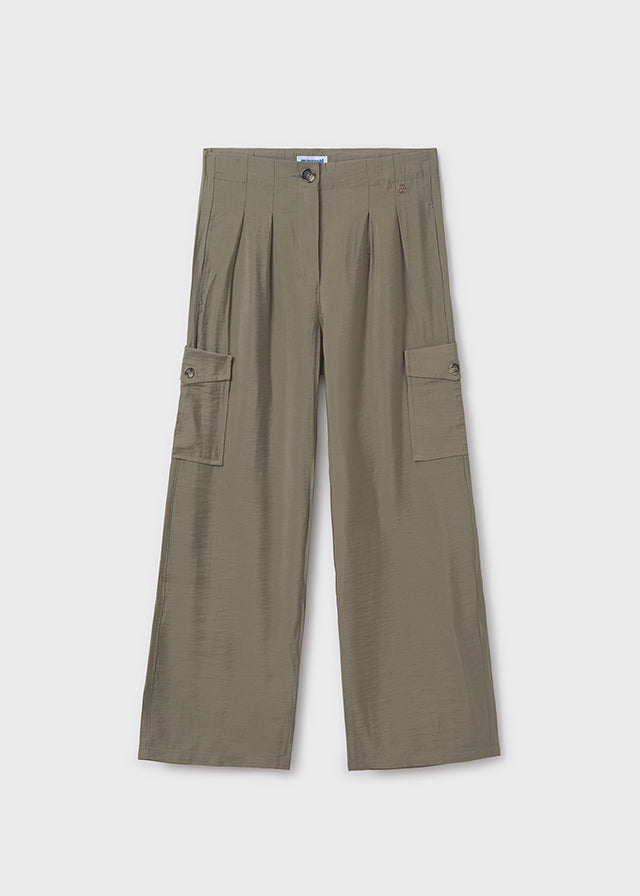 Flowey Cargo Pants-Olive