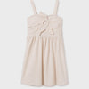 Mayoral Flower Strap Dress-Cream