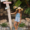 Brunch Club Girls Denim Romper