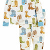 Mudpie Cowboy Boot Boys PJ Set