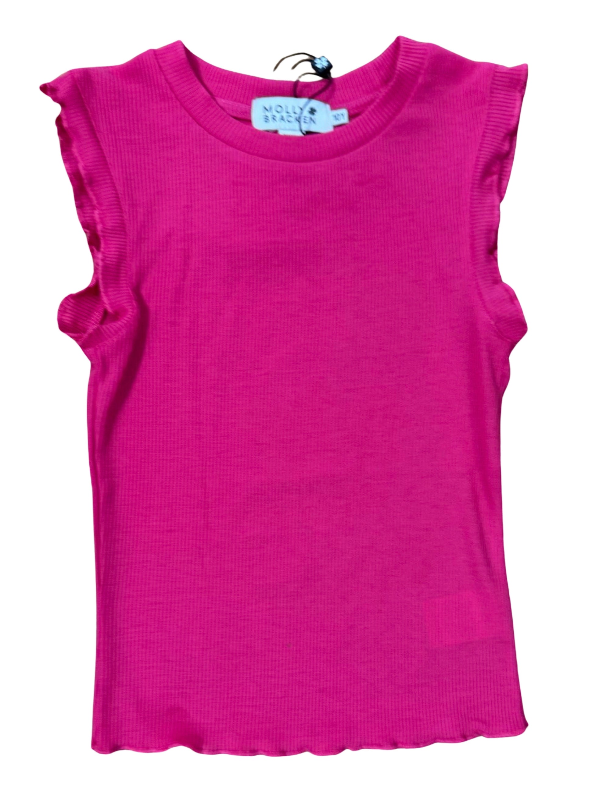 Molly Bracken Fushia Flutter Sleeve Tank