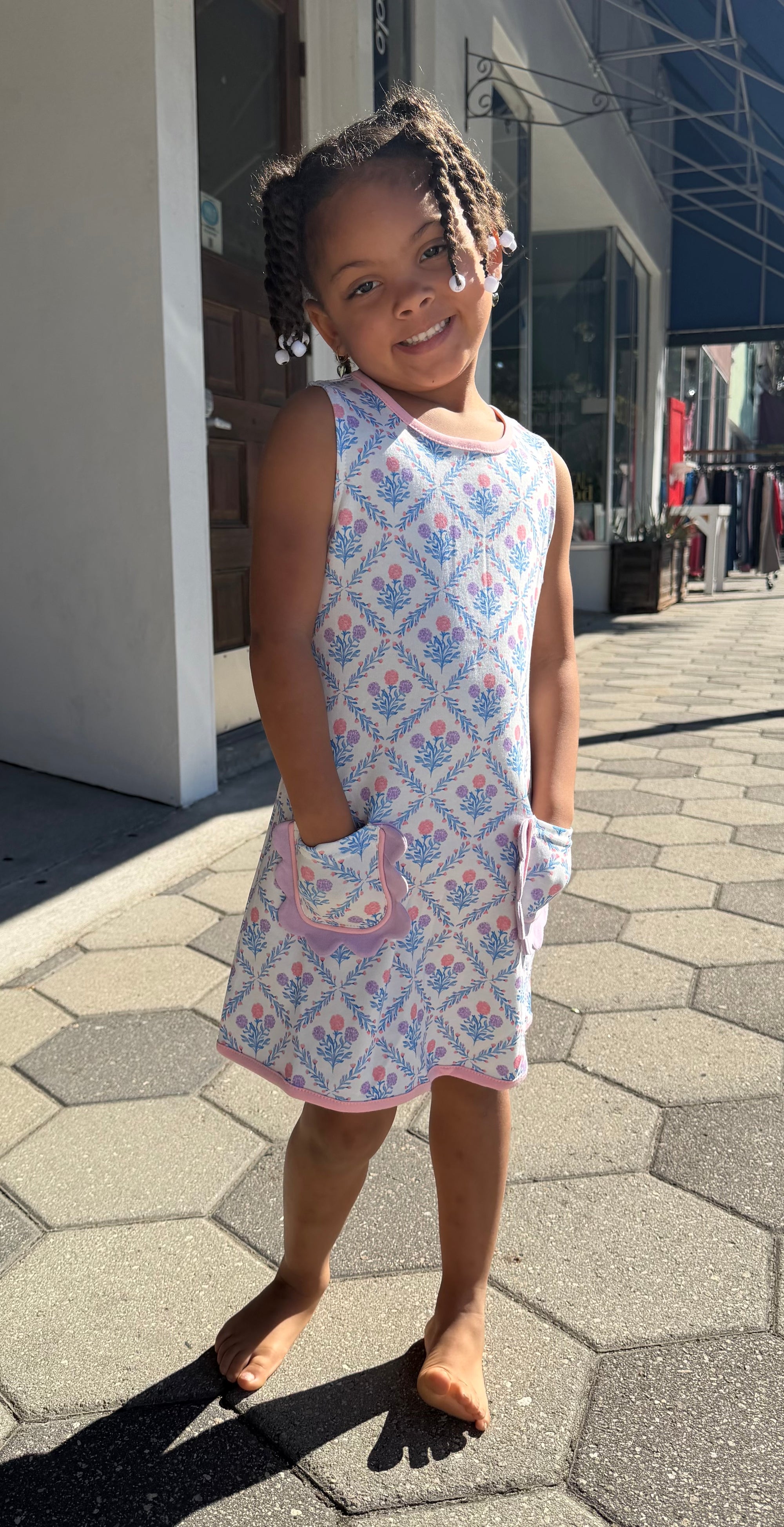 Garden Rosette A-Line Dress