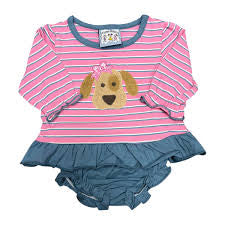 Puppy Appliqué Bloomer Set