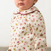 Floral/Acorn Print Long Sleeve Girls Collared Top