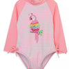 Little Me Baby Girls Parrot Long Sleeve Rash Guard