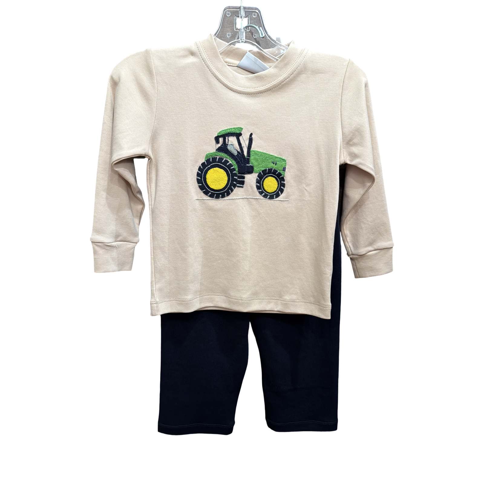 Squiggles By Charlie  Tractor John Appliqué Pant Set