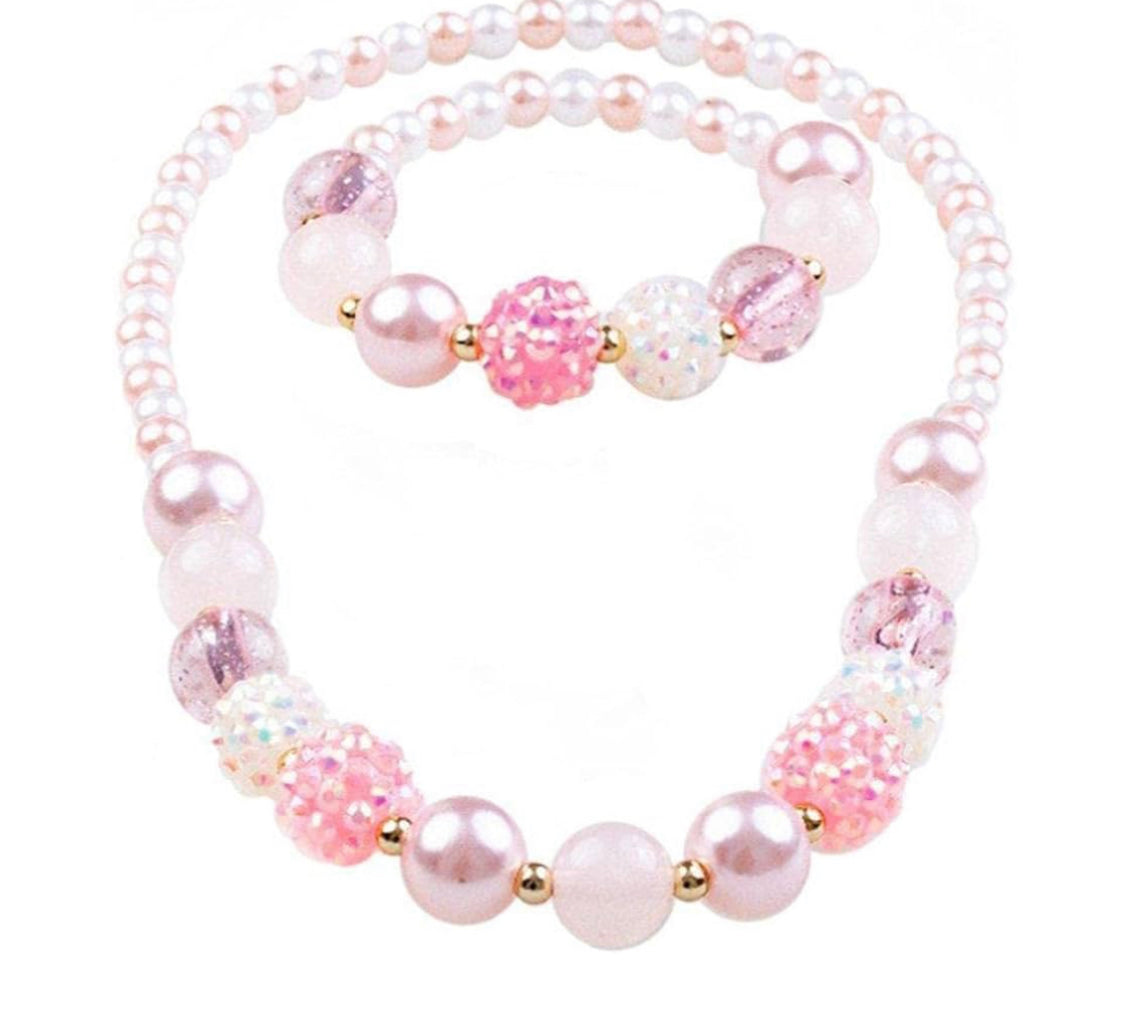 Great Pretenders Pearly Pink Necklace and Bracelet Set