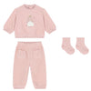 Baby Girl Princess Embroidered Jogger Set