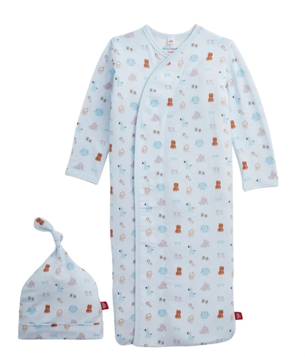 Nursery Nostalgia Blue Modal Magnetic
Gown & Hat Set by Magnetic Me