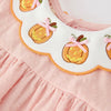 Halloween Pumpkin Embroidered Girls Bloomer Set