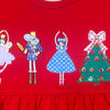 Banana Split Nutcracker Appliqué Girls Romper