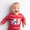 Moo Tractor Appliqué Boys Romper