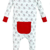 Ishtex Red and Black Bulldog Print 1-piece pajama