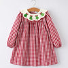 Christmas Embroidered
Christmas Tree Plaid Girls
Dress