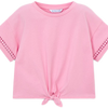 Girls Cotton Candy Pink Cropped Tee
