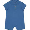 Little Me Baby Boys Blue Polo Romper