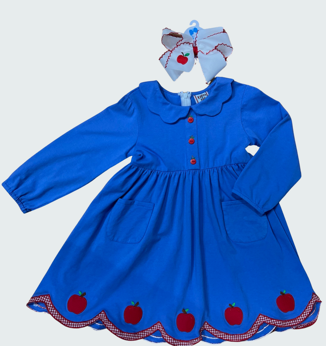 Cotton Kids Appl Appliqué LS Dress